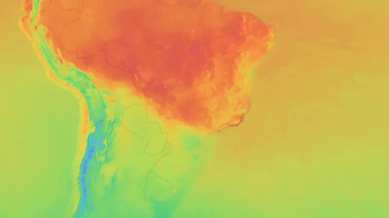 Temperature weather map