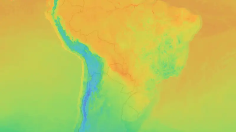 Teplota weather map