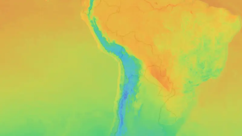 Teplota weather map
