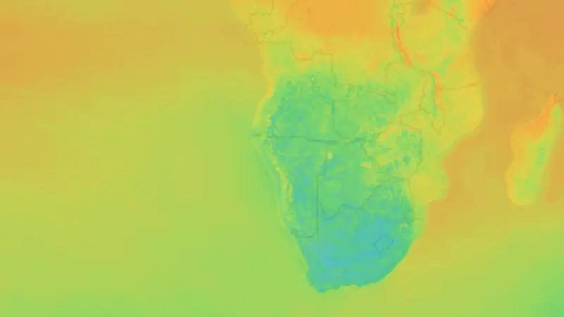 Temperature weather map