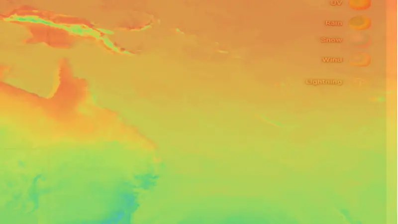 Teplota weather map