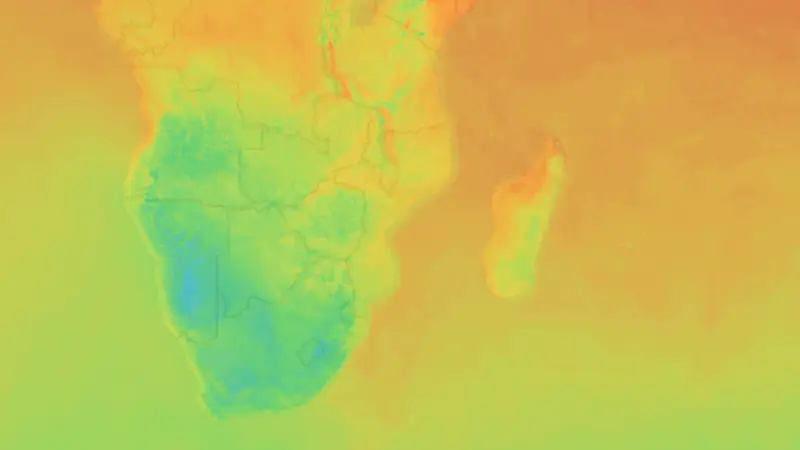 Temperature weather map