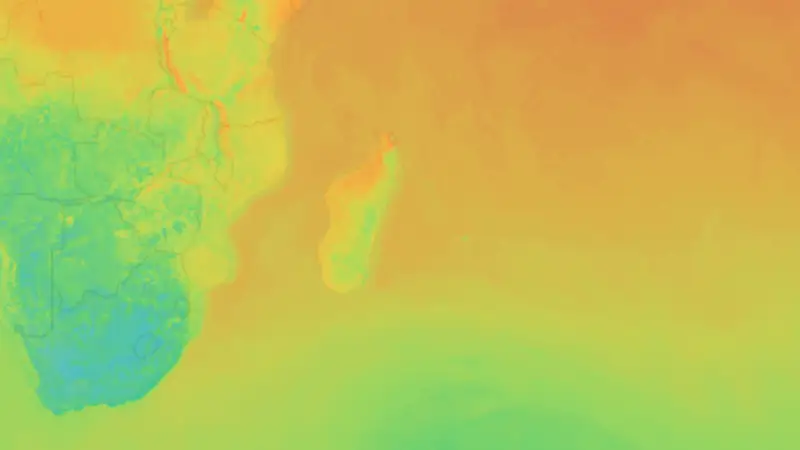 Teplota weather map