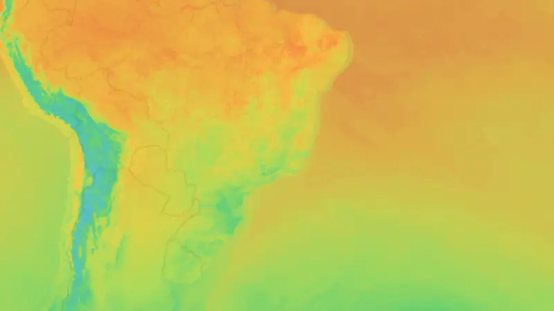 Temperature weather map