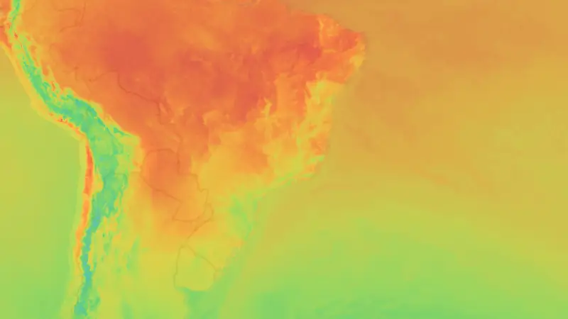 Temperature weather map