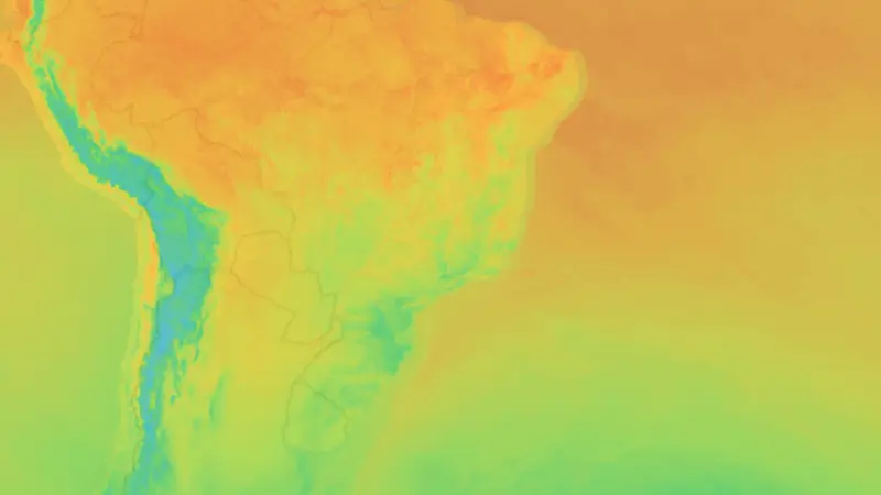 Temperature weather map