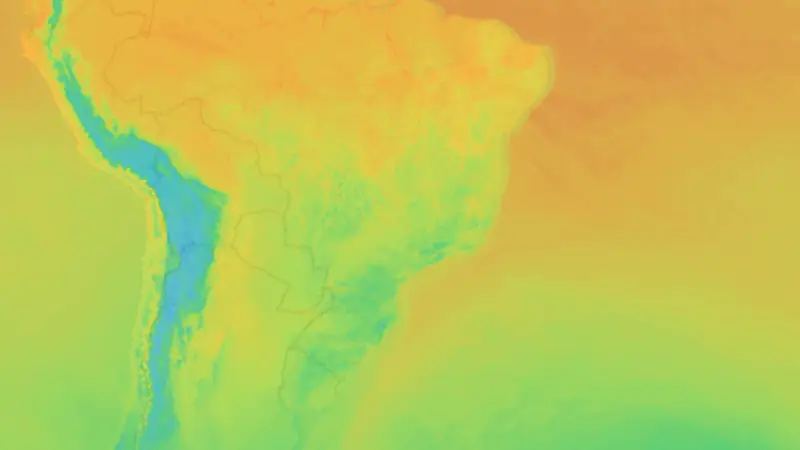 Temperature weather map