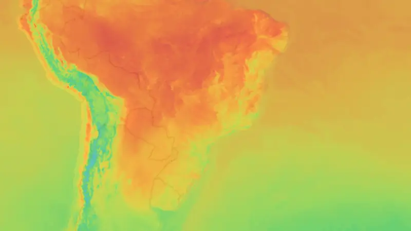 Teplota weather map