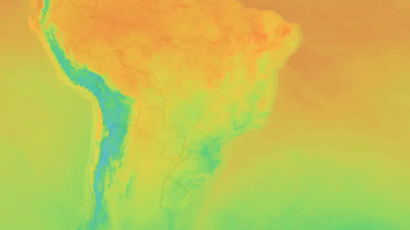 Temperature weather map