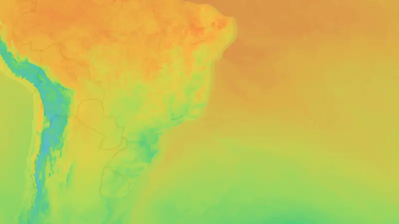 Temperature weather map