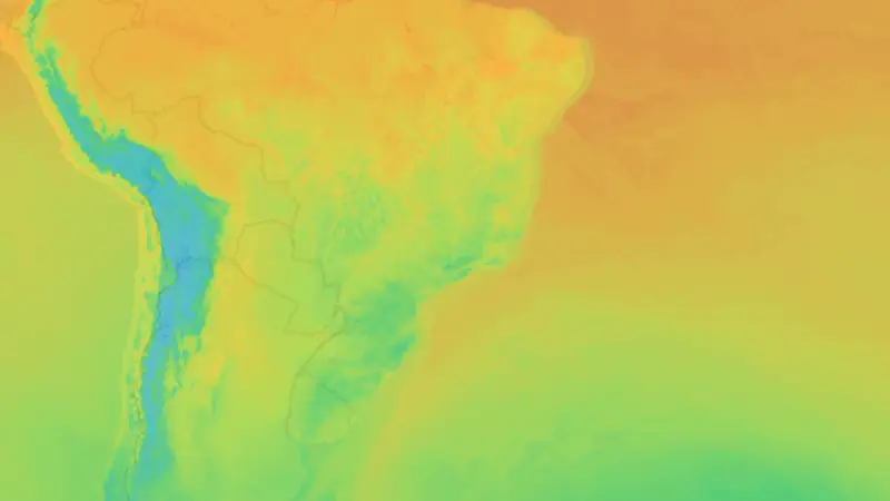 Temperature weather map