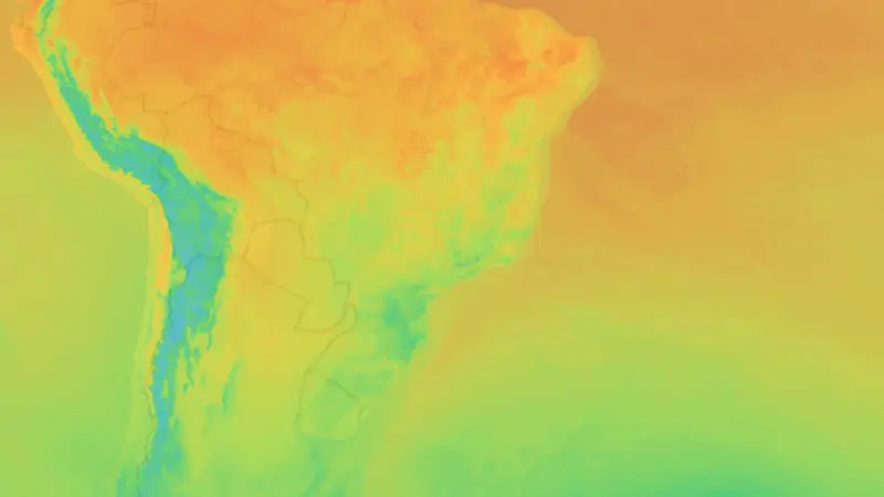 Temperature weather map