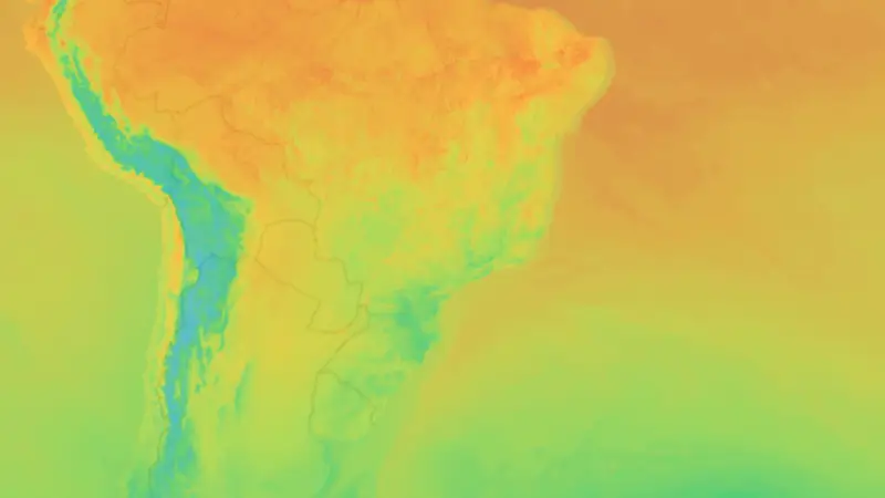 Temperature weather map