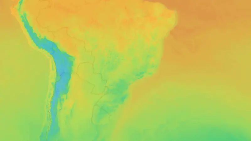 Temperature weather map