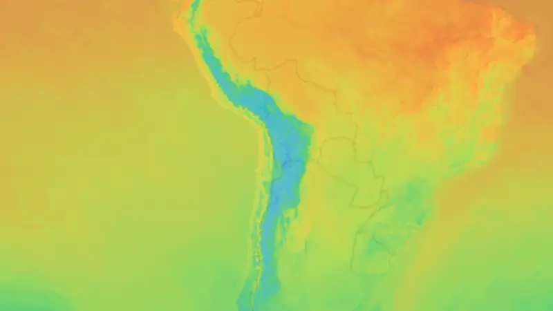Teplota weather map