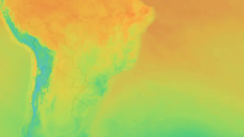 Temperature weather map