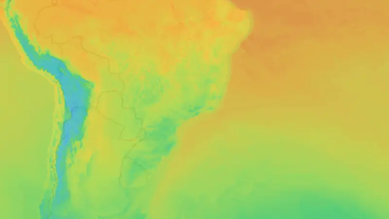Temperature weather map