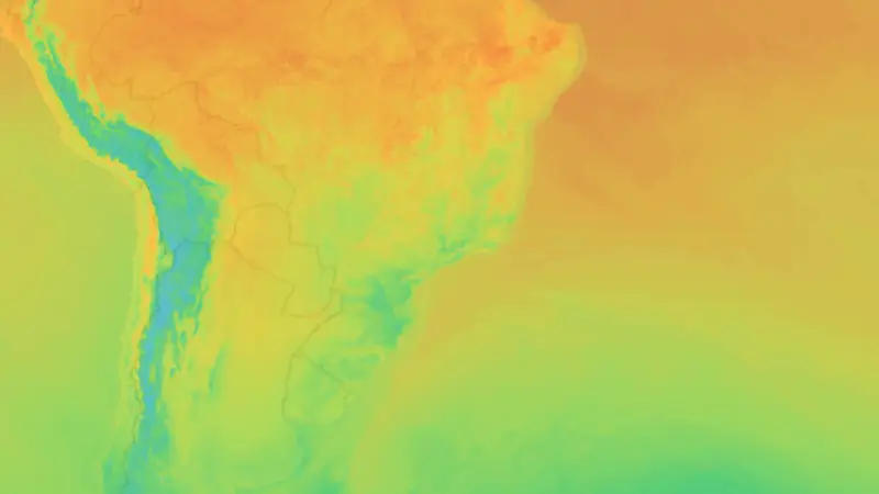 Temperature weather map