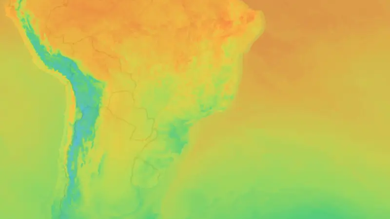Temperature weather map