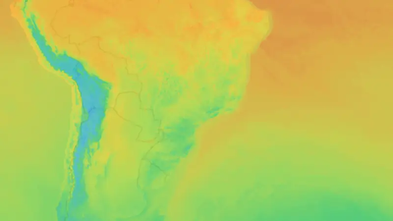Temperature weather map