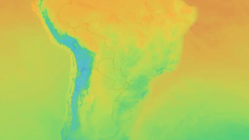 Temperature weather map