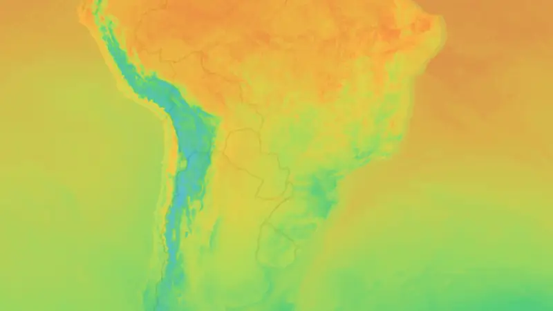 Temperature weather map