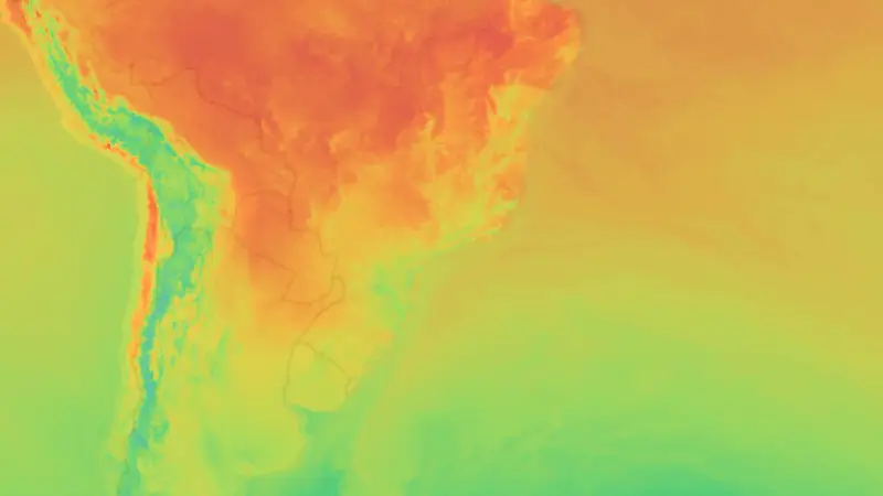Temperature weather map