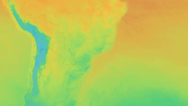 Temperature weather map