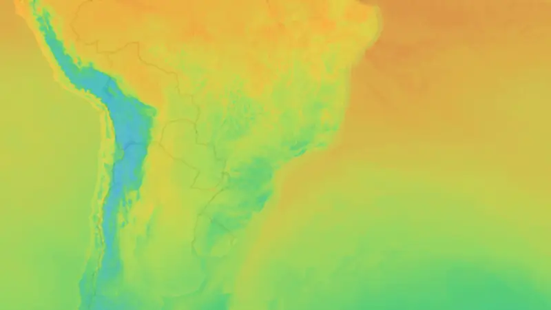 Temperature weather map