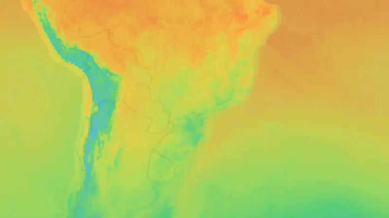 Temperature weather map