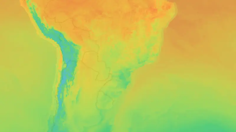 Temperature weather map