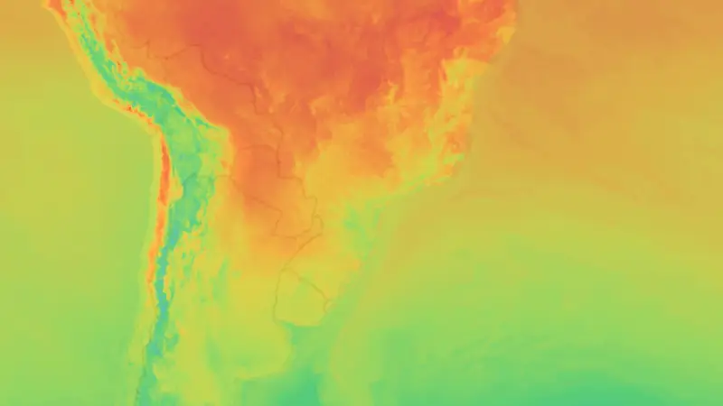 Temperature weather map