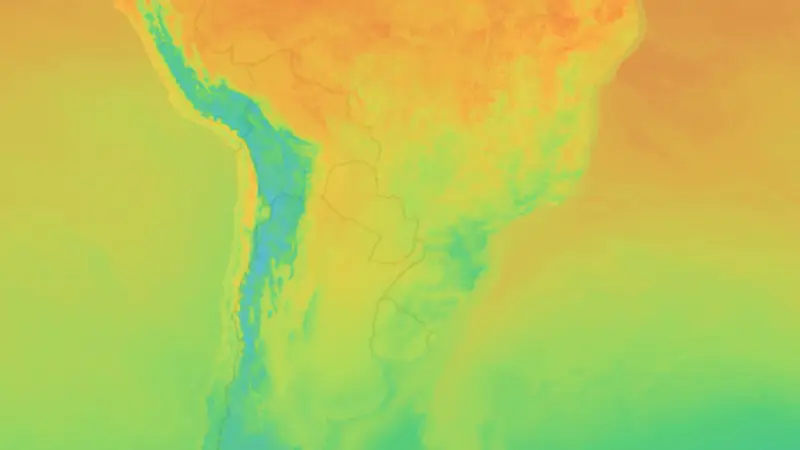 Teplota weather map