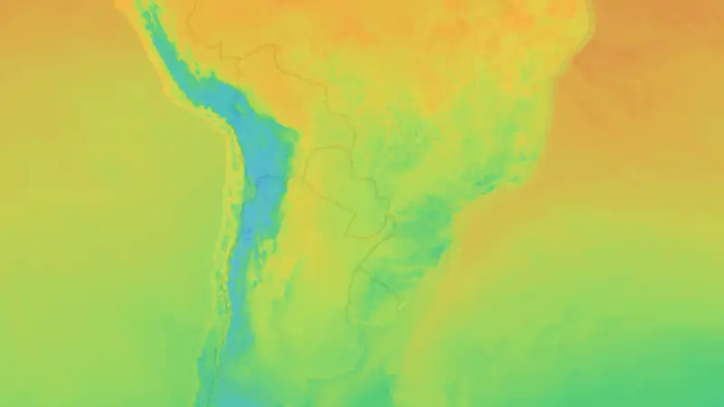 Teplota weather map