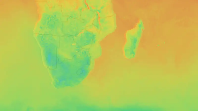 Temperature weather map