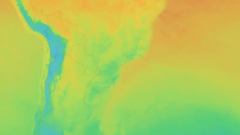 Temperature weather map