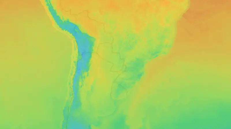 Teplota weather map