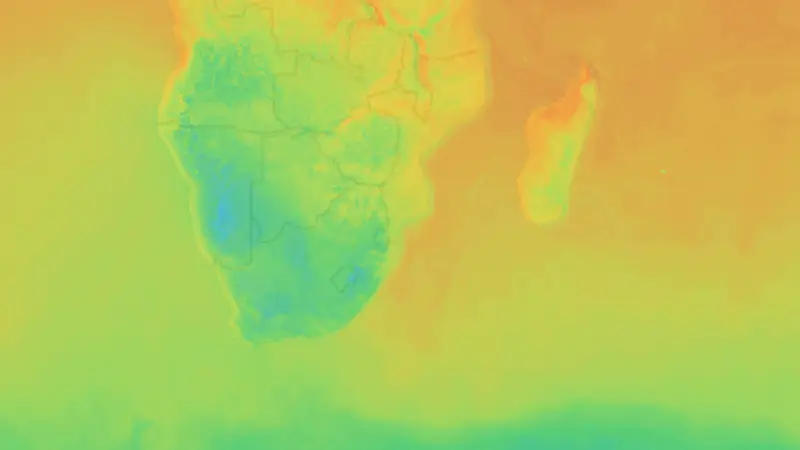 Temperature weather map
