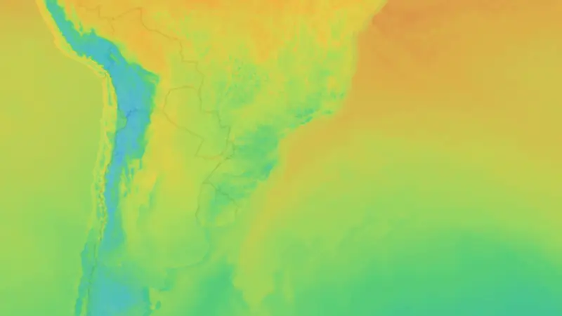 Temperature weather map