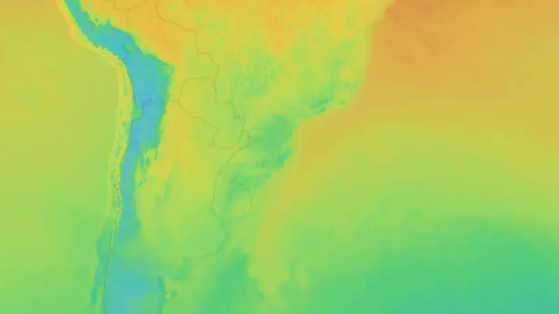 Temperature weather map