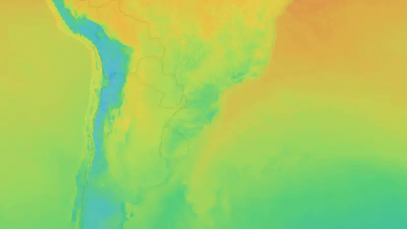 Temperature weather map