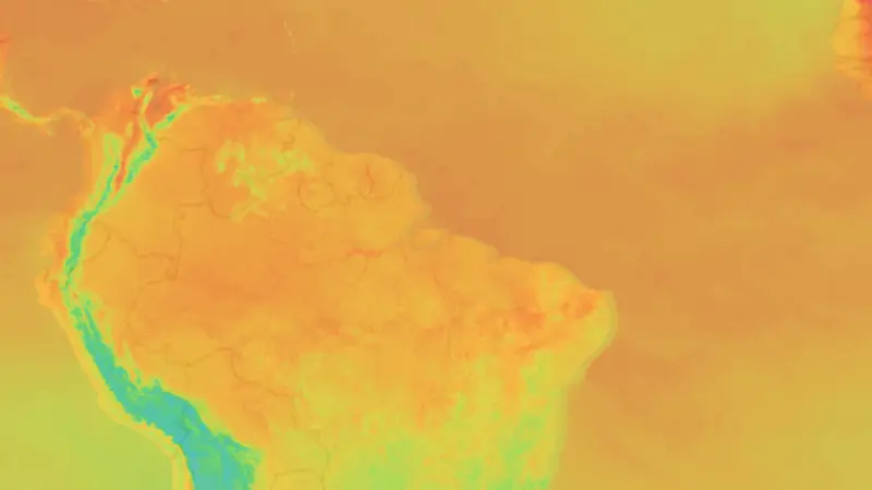Temperature weather map