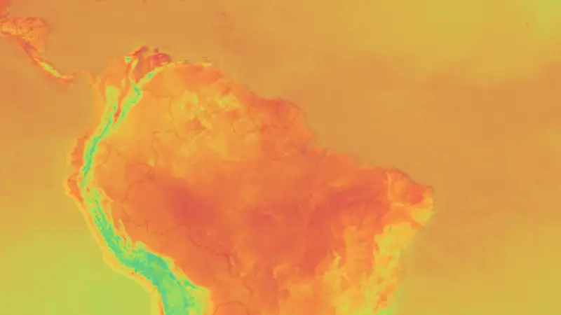 Temperature weather map