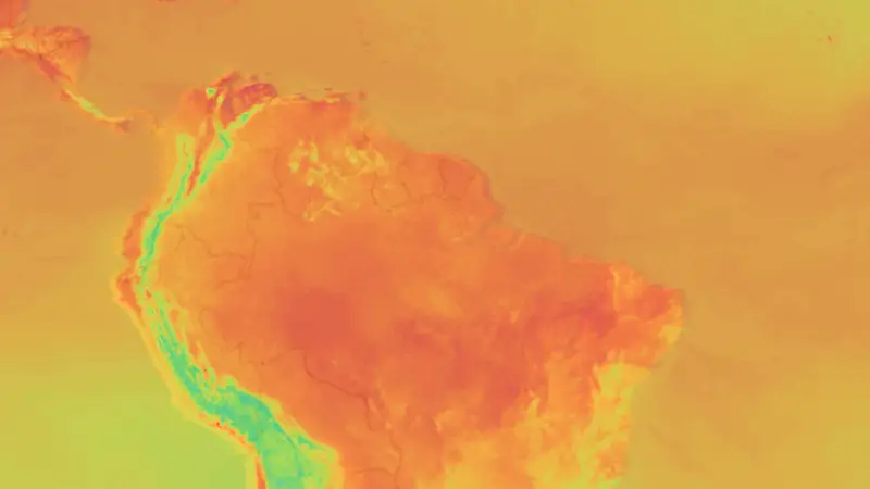 Temperature weather map