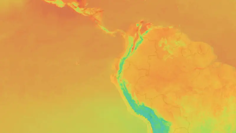 Temperature weather map