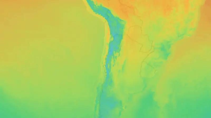 Temperature weather map