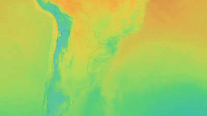 Temperature weather map