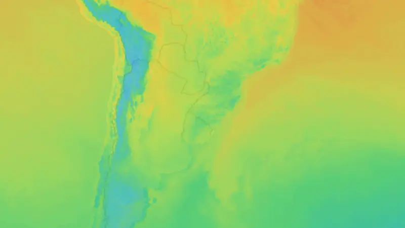 Temperature weather map