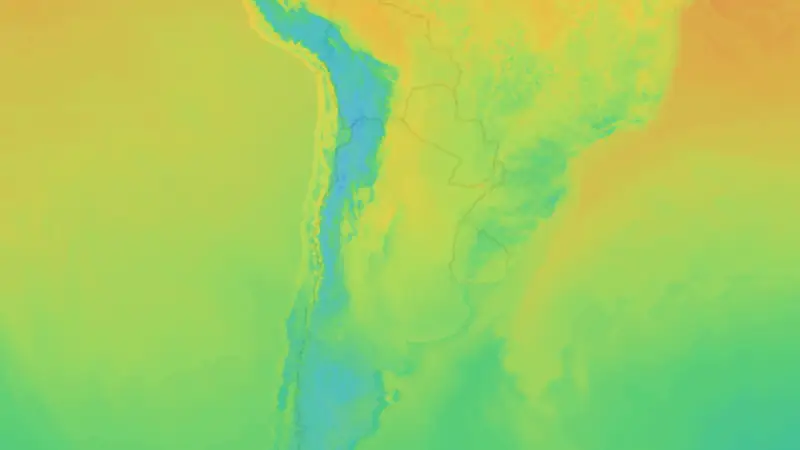 Temperature weather map