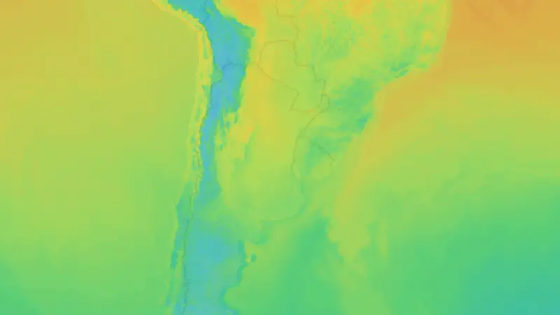 Temperature weather map